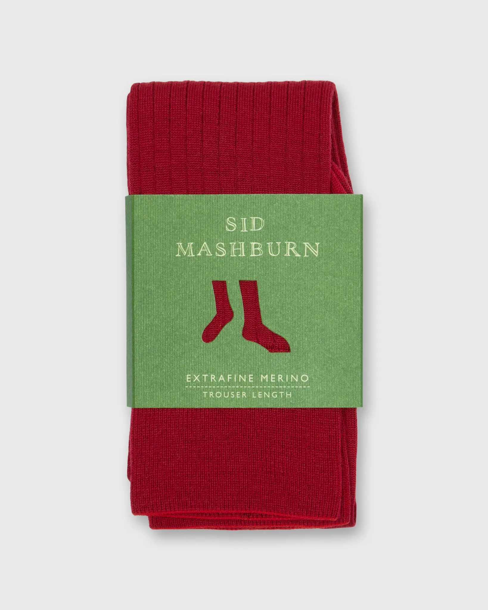Trouser Dress Socks in Red Extra Fine Merino sold by Mashburn product image thumbnail 2