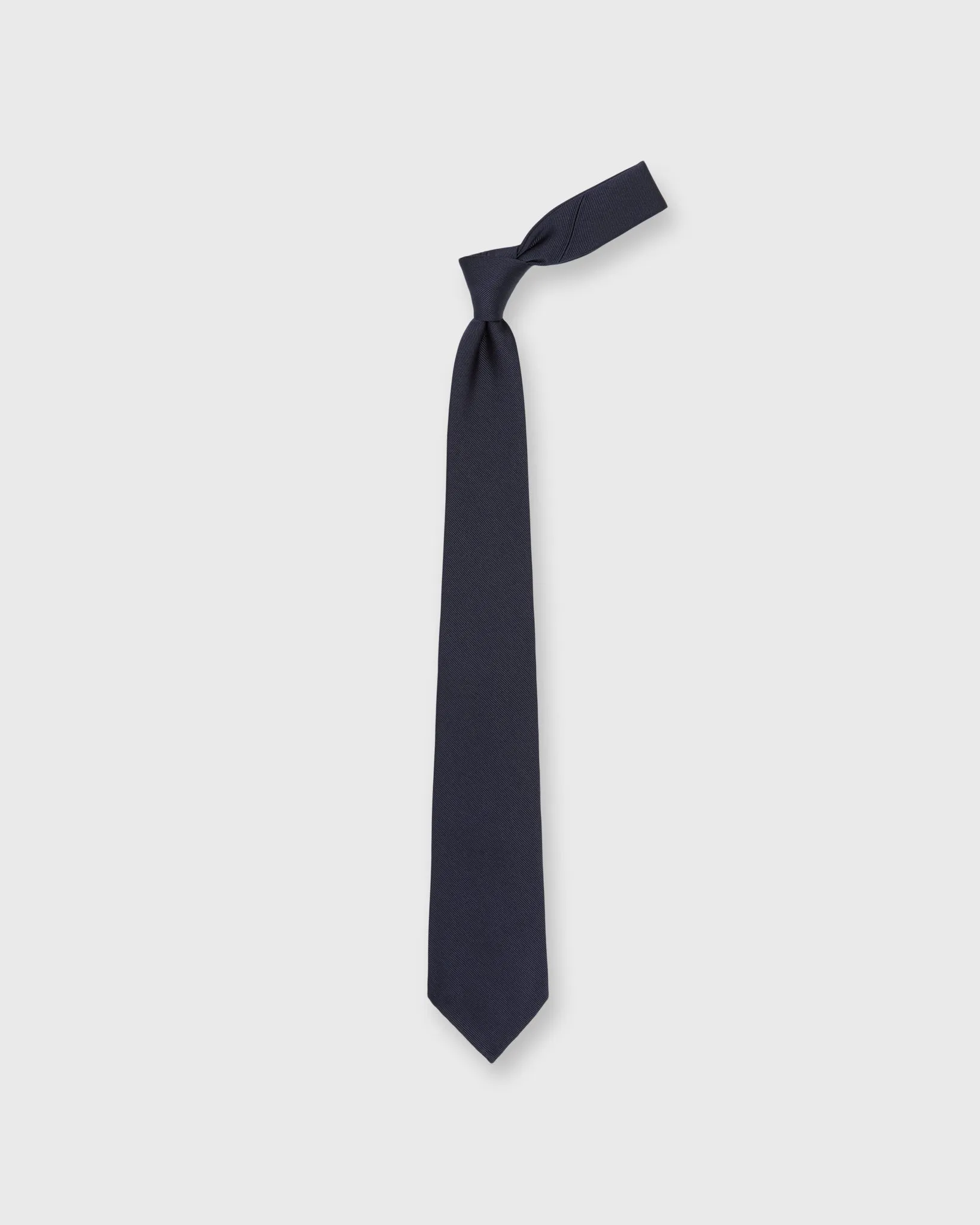 Silk Woven Tie in Navy Twill sold by Mashburn product image thumbnail 3