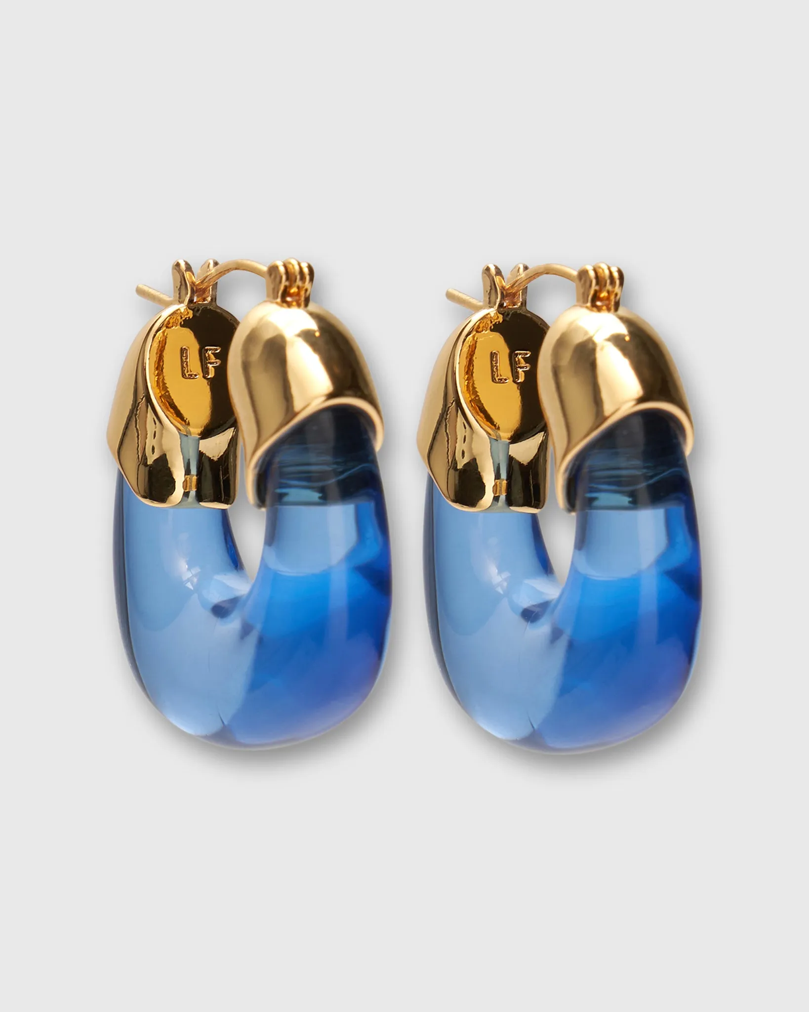 Mini Organic Hoop Earrings in Electric sold by Mashburn product image thumbnail 4