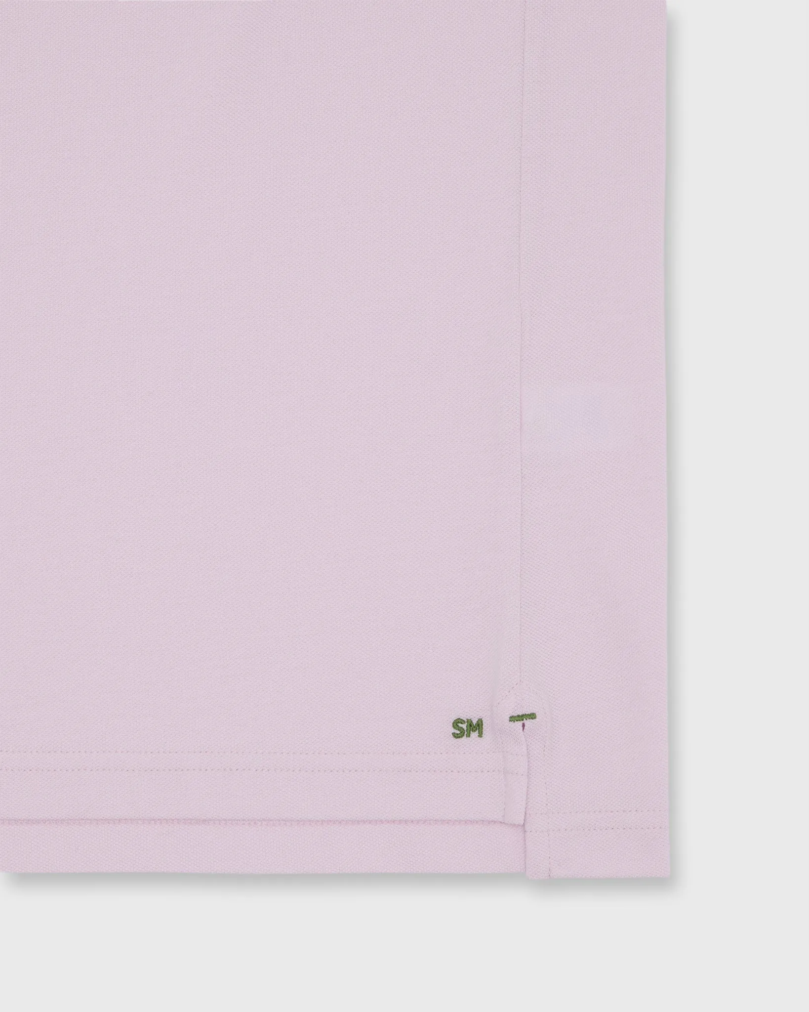 Short-Sleeved Polo in Pale Pink Pima Pique sold by Mashburn product image thumbnail 3