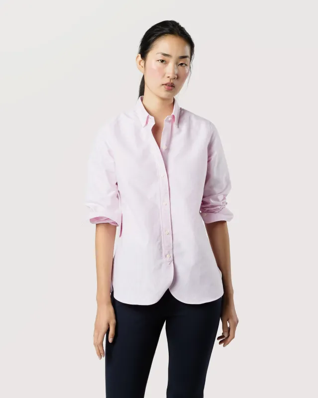 Schoolgirl Shirt in Light Pink Oxford sold by Mashburn