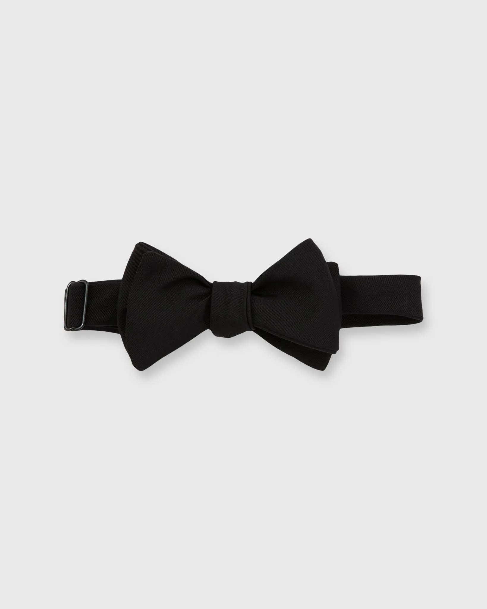 Formal Bow Tie in Black Silk Faille sold by Mashburn