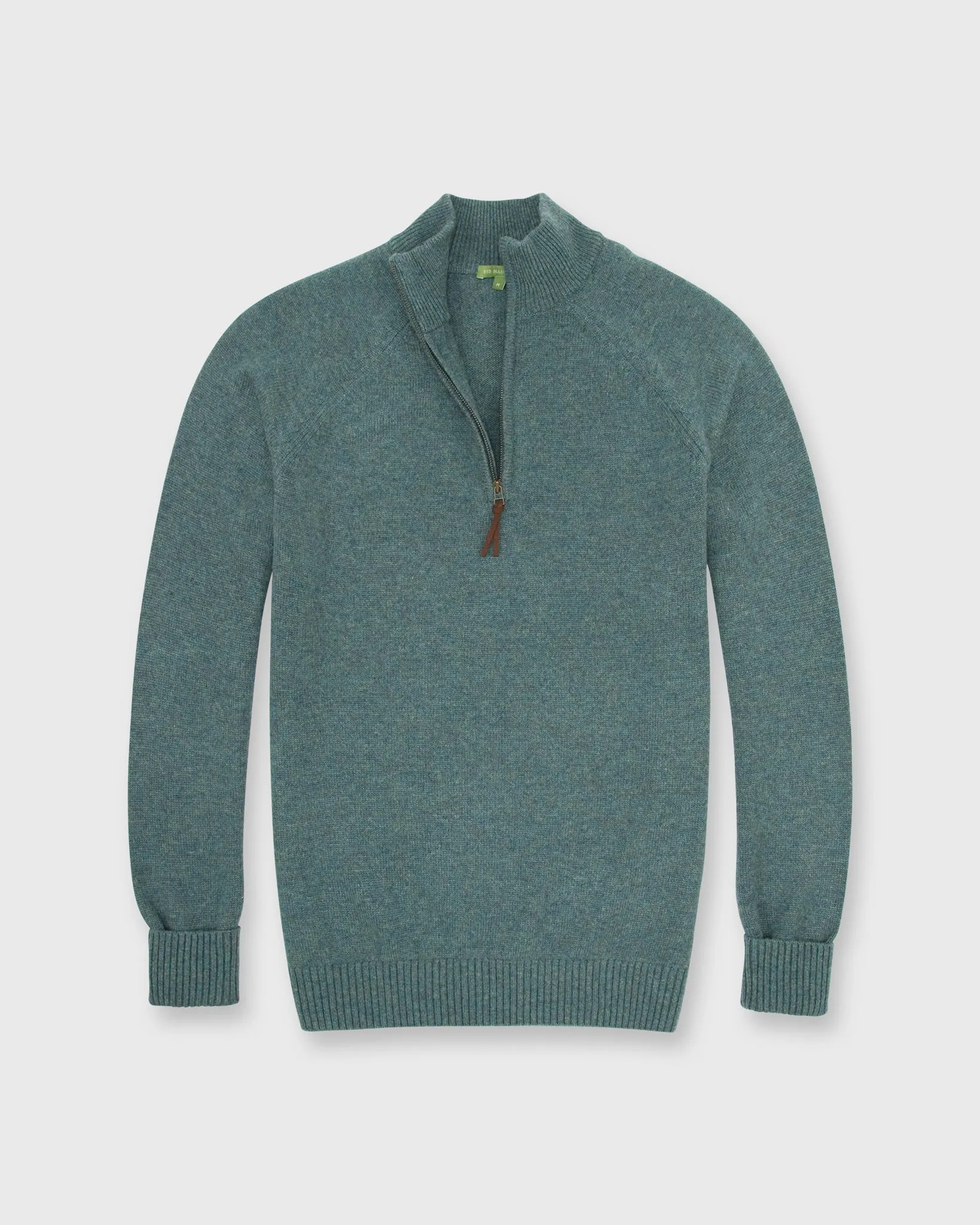 Half-Zip Sweater in Heather Pine Cashmere sold by Mashburn