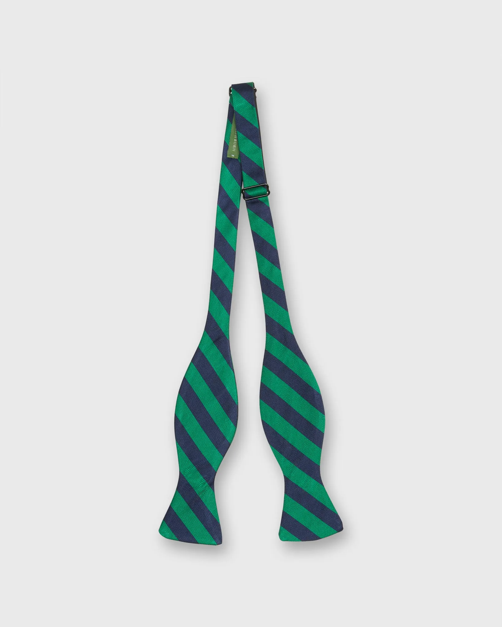 Silk Bow Tie in Green Kinsey Stripe sold by Mashburn product image thumbnail 2
