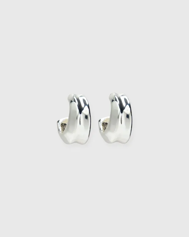 Onda Hoop Earrings in Silver sold by Mashburn
