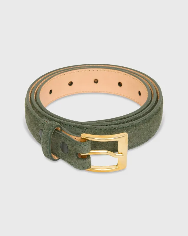 1" Belt in Olive Suede sold by Mashburn