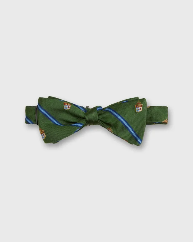 Silk Bow Tie in Hedge Heraldic Crest Stripe sold by Mashburn