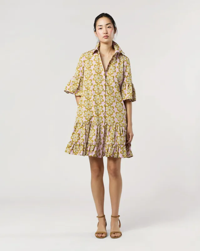 Choux Dress in Caper Cotton Poplin sold by Mashburn