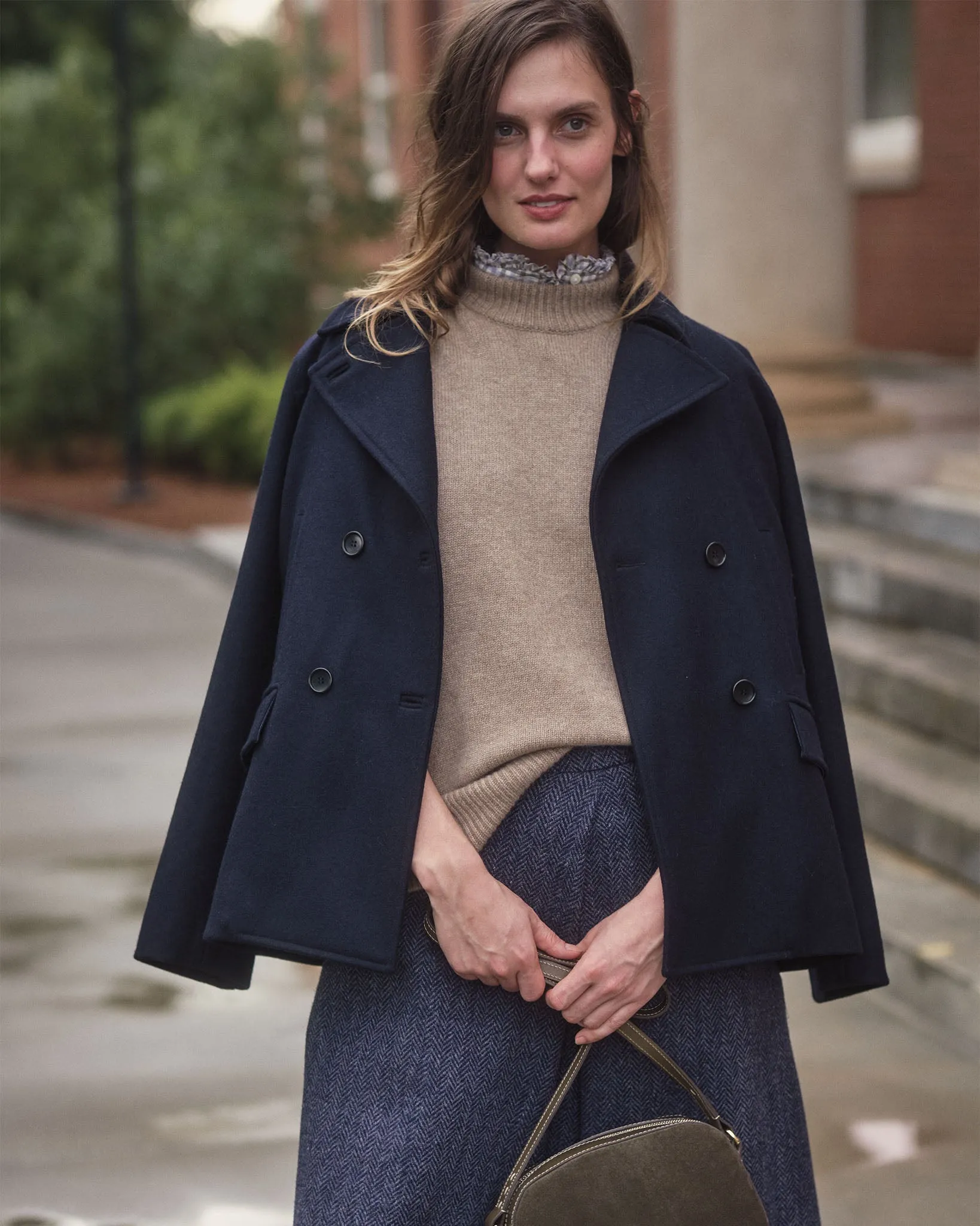 Bea Crossbody Bag in Olive Suede/Leather sold by Mashburn product image thumbnail 5