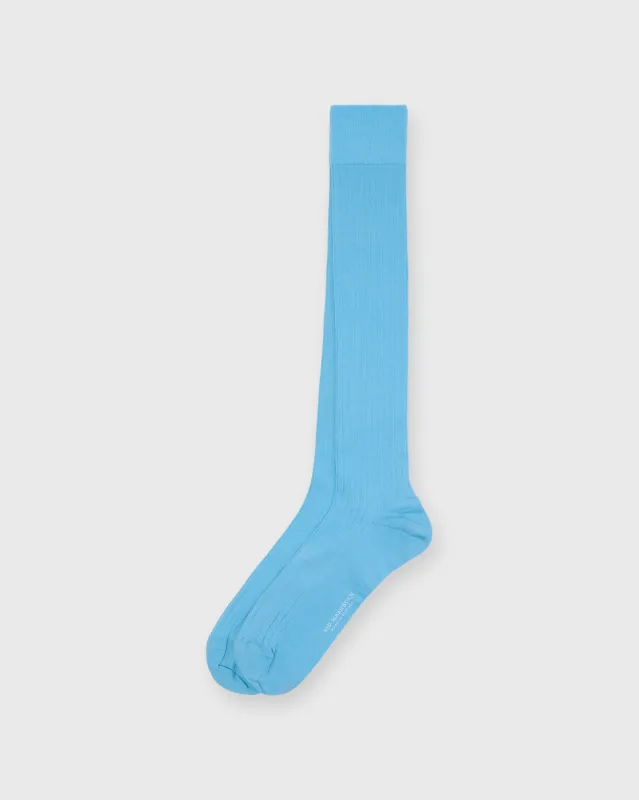 Over-The-Calf Dress Socks in Glacier Extra Fine Merino sold by Mashburn