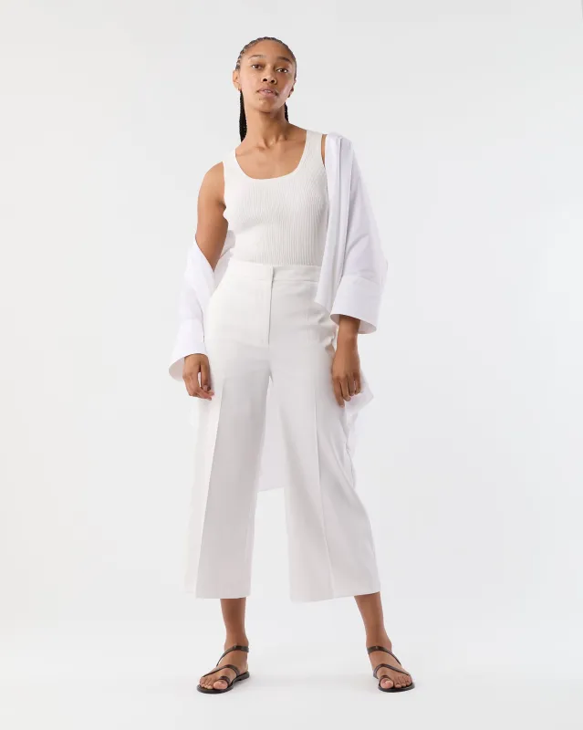 Temple Pant in White sold by Mashburn