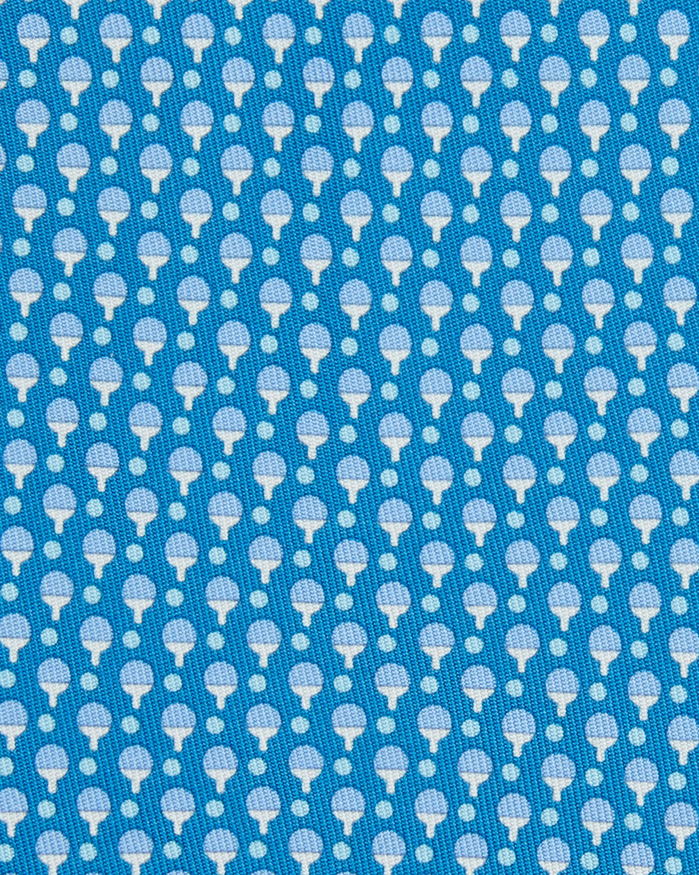 Silk Print Tie in Blue/Sky Ping Pong sold by Mashburn product image thumbnail 2