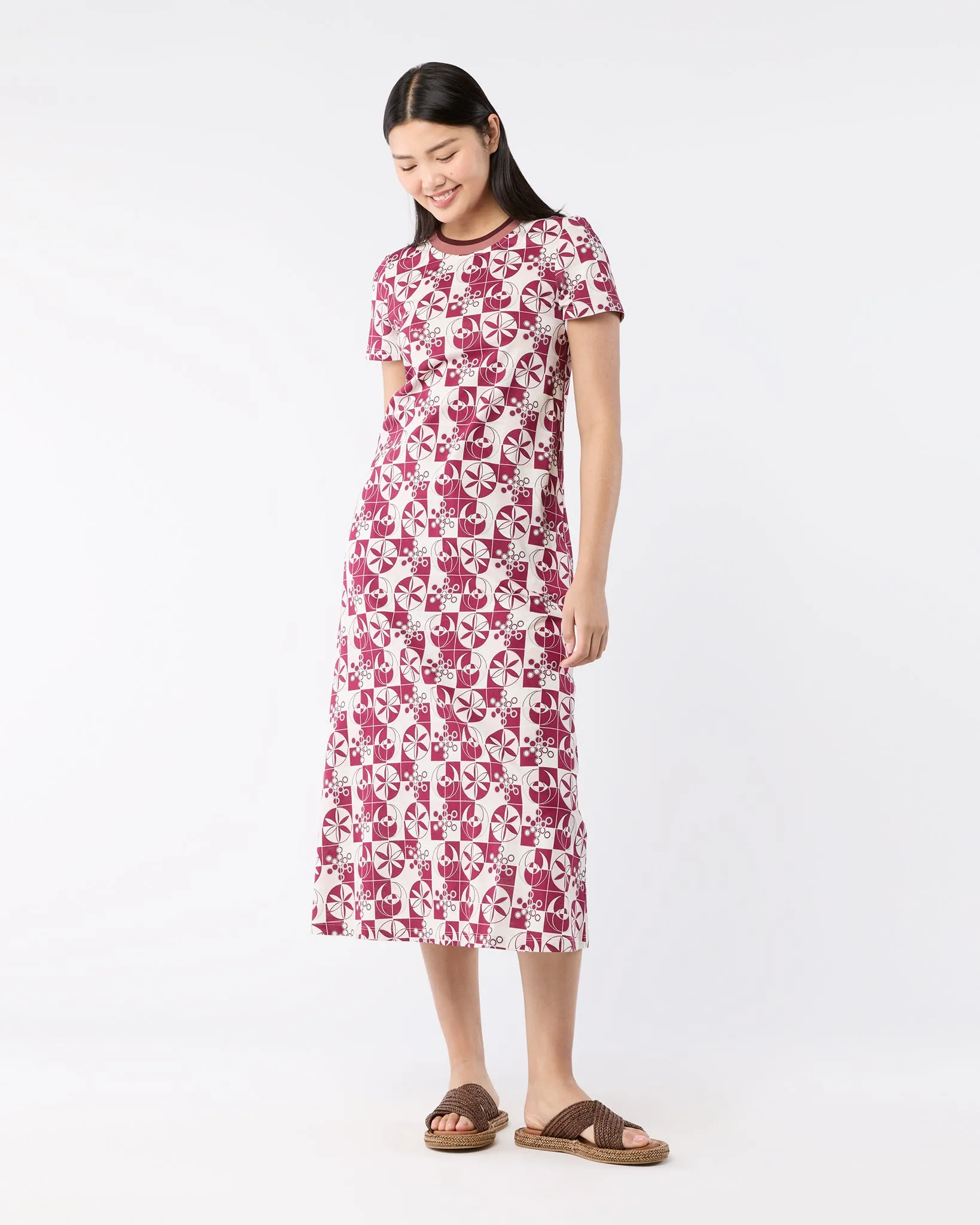 Sporty Swing Dress in Eclipse Cotton Jersey sold by Mashburn