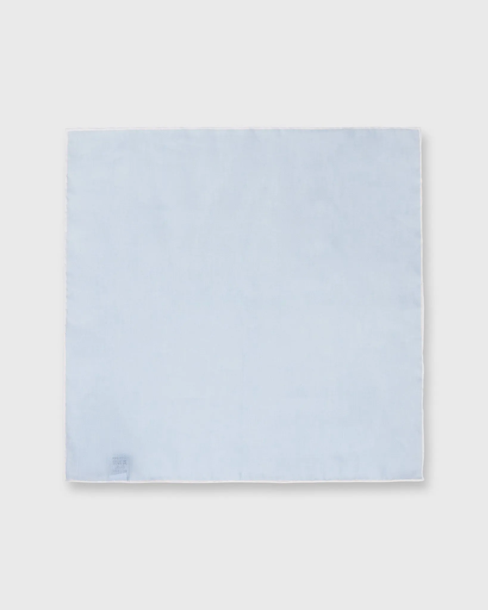 Hand-Rolled Pocket Square in Sky Cotolino/White Edge sold by Mashburn product image thumbnail 2