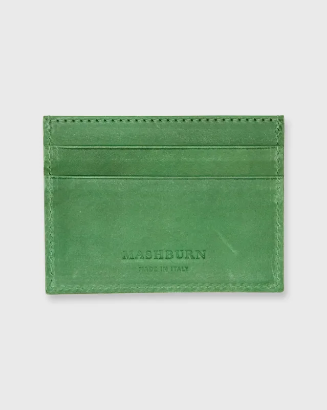 Card Holder in Green Leather sold by Mashburn