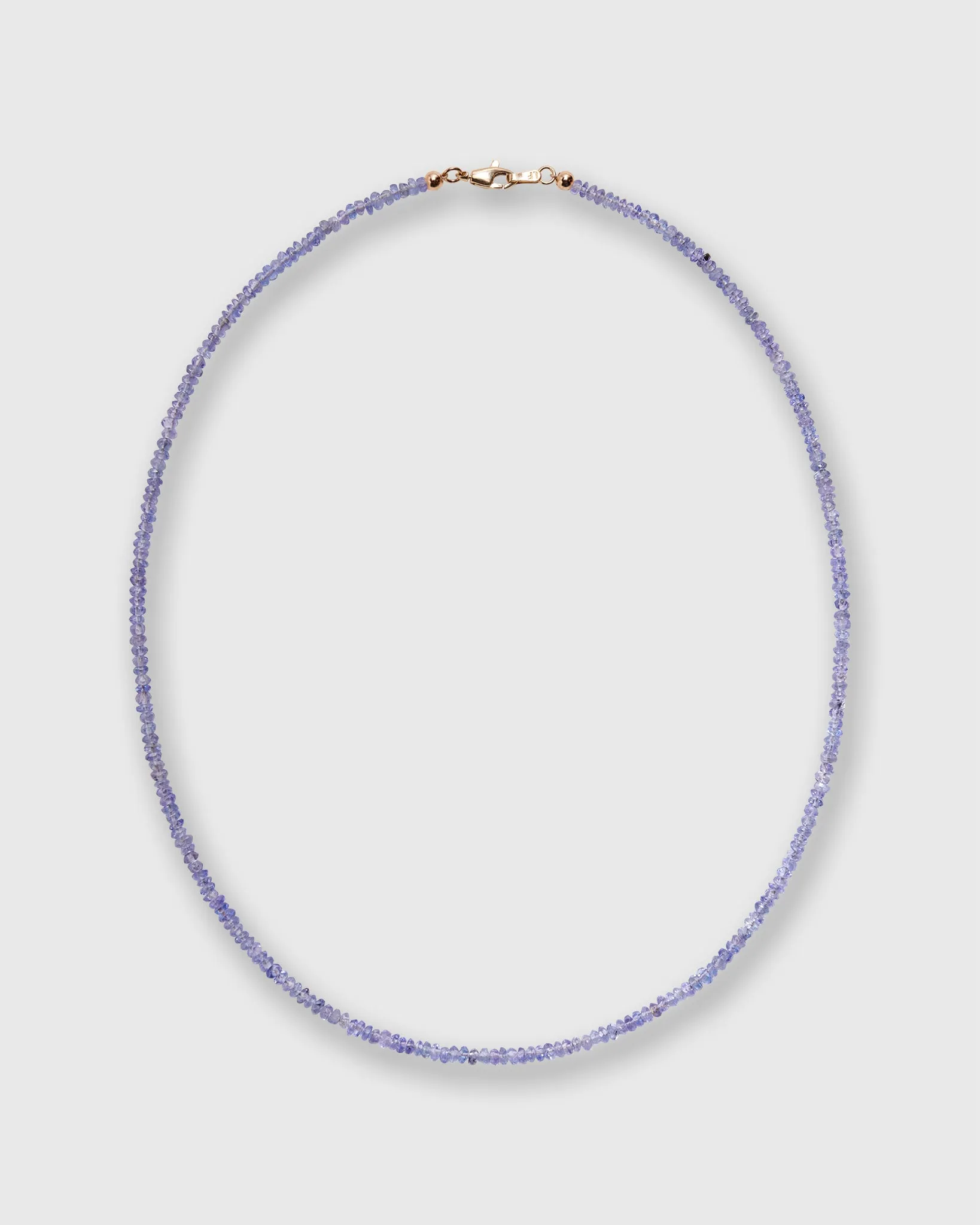 Tiny Beaded 14K Gold Necklace in Tanzanite sold by Mashburn