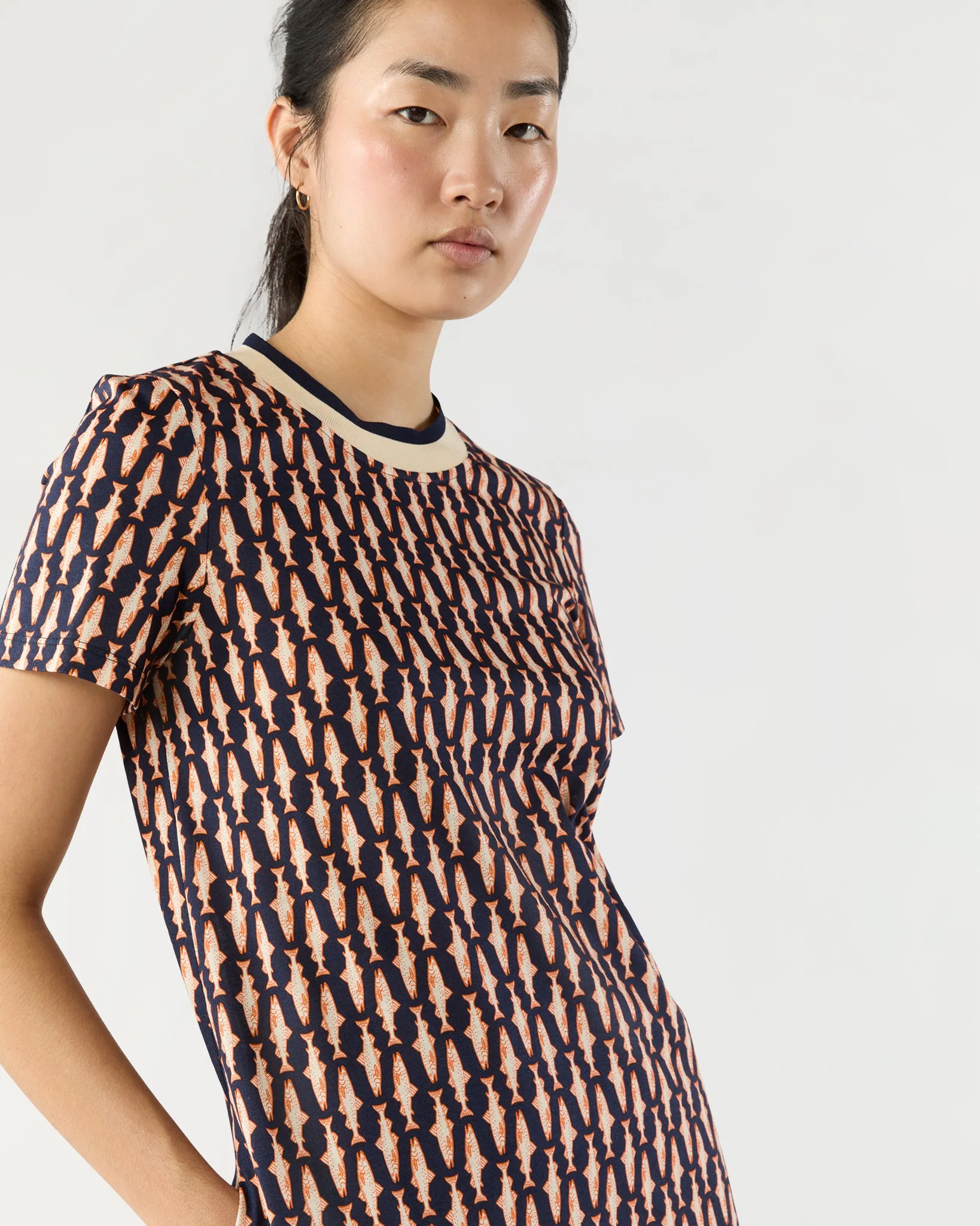 Sporty Swing Dress in Pesciolini Cotton Jersey sold by Mashburn product image thumbnail 2