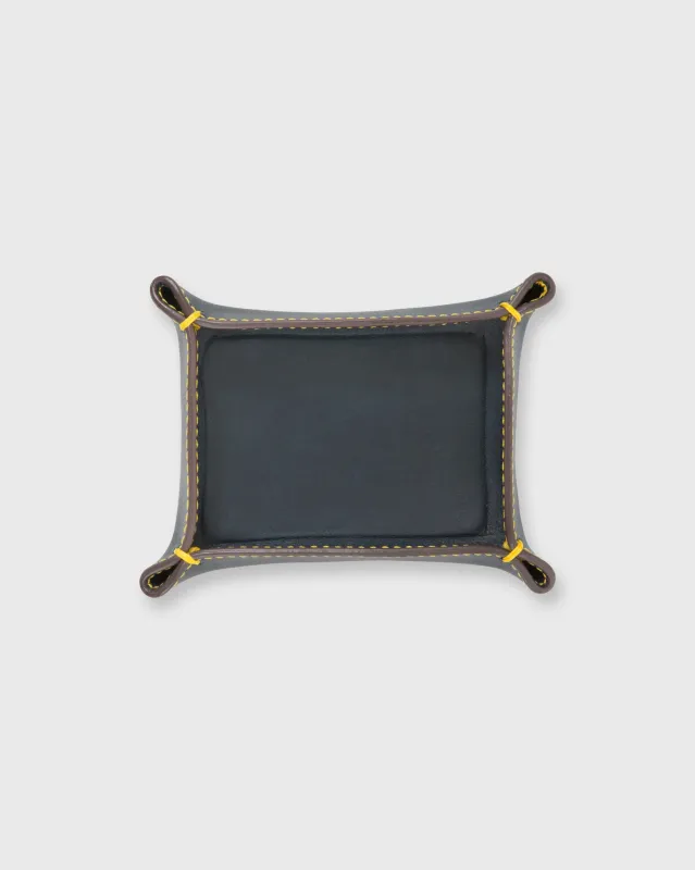 Small Tray in Navy Leather sold by Mashburn