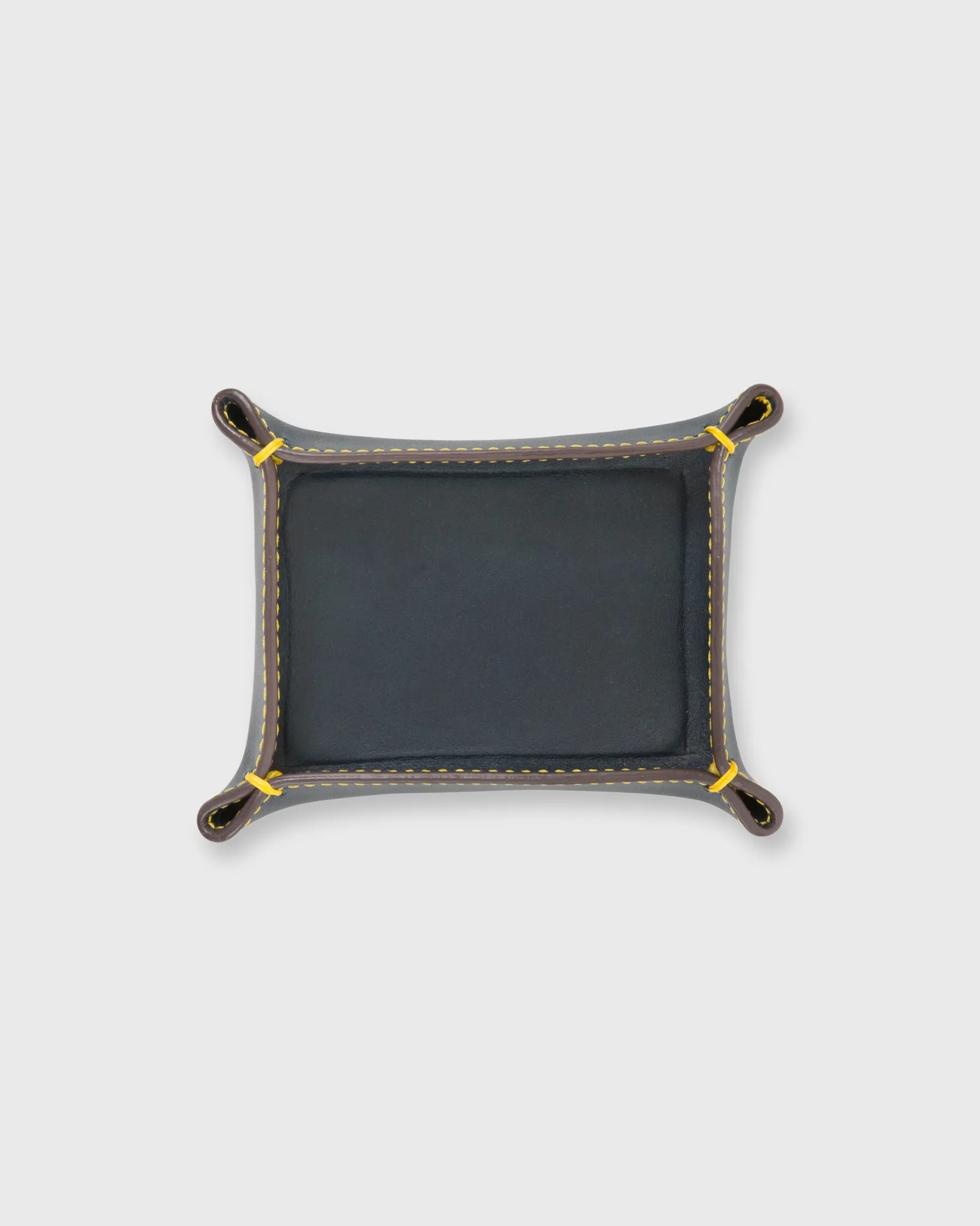 Small Tray in Navy Leather sold by Mashburn