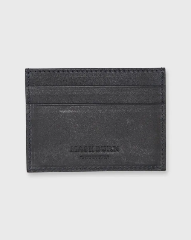 Card Holder in Navy Leather sold by Mashburn