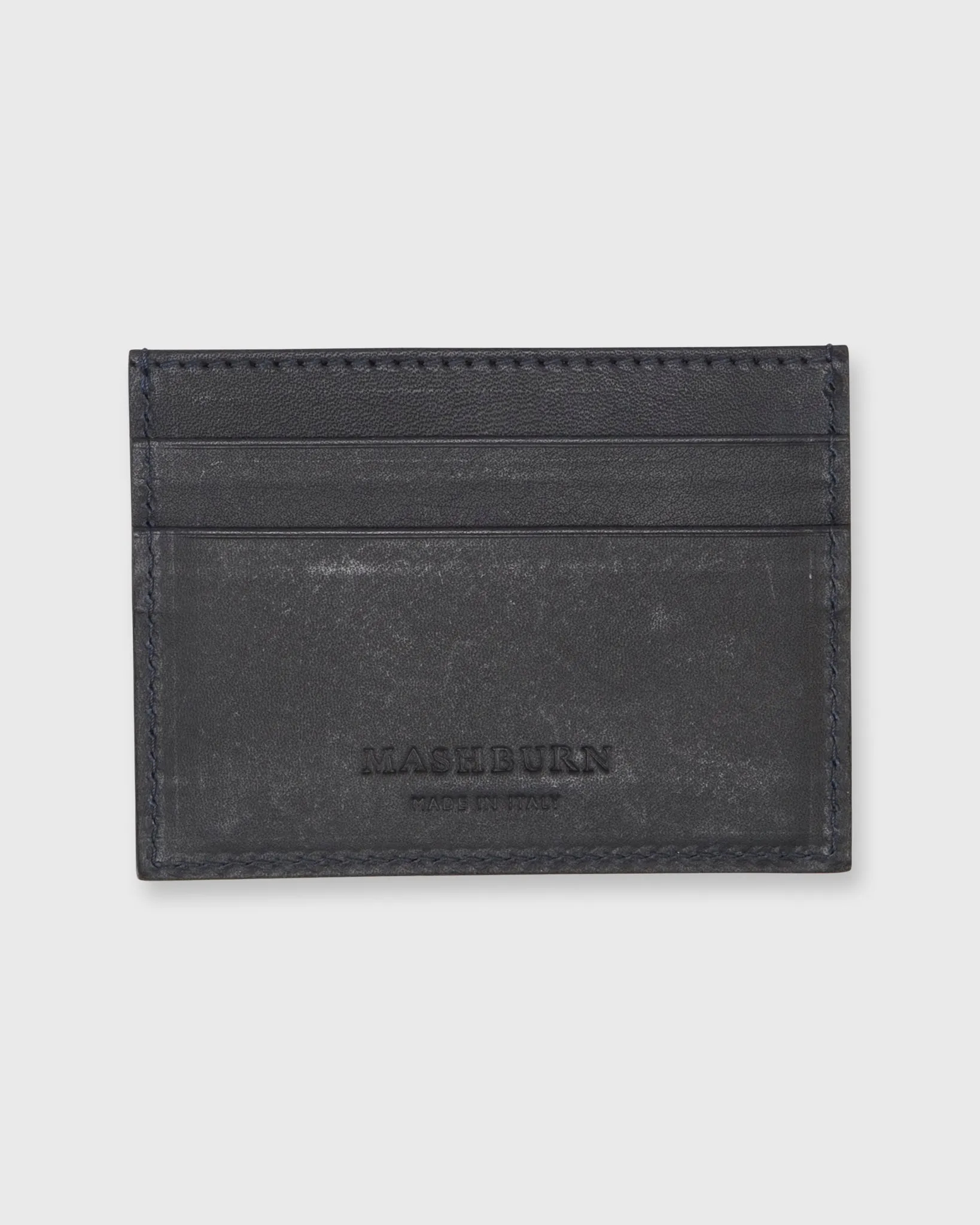 Card Holder in Navy Leather sold by Mashburn