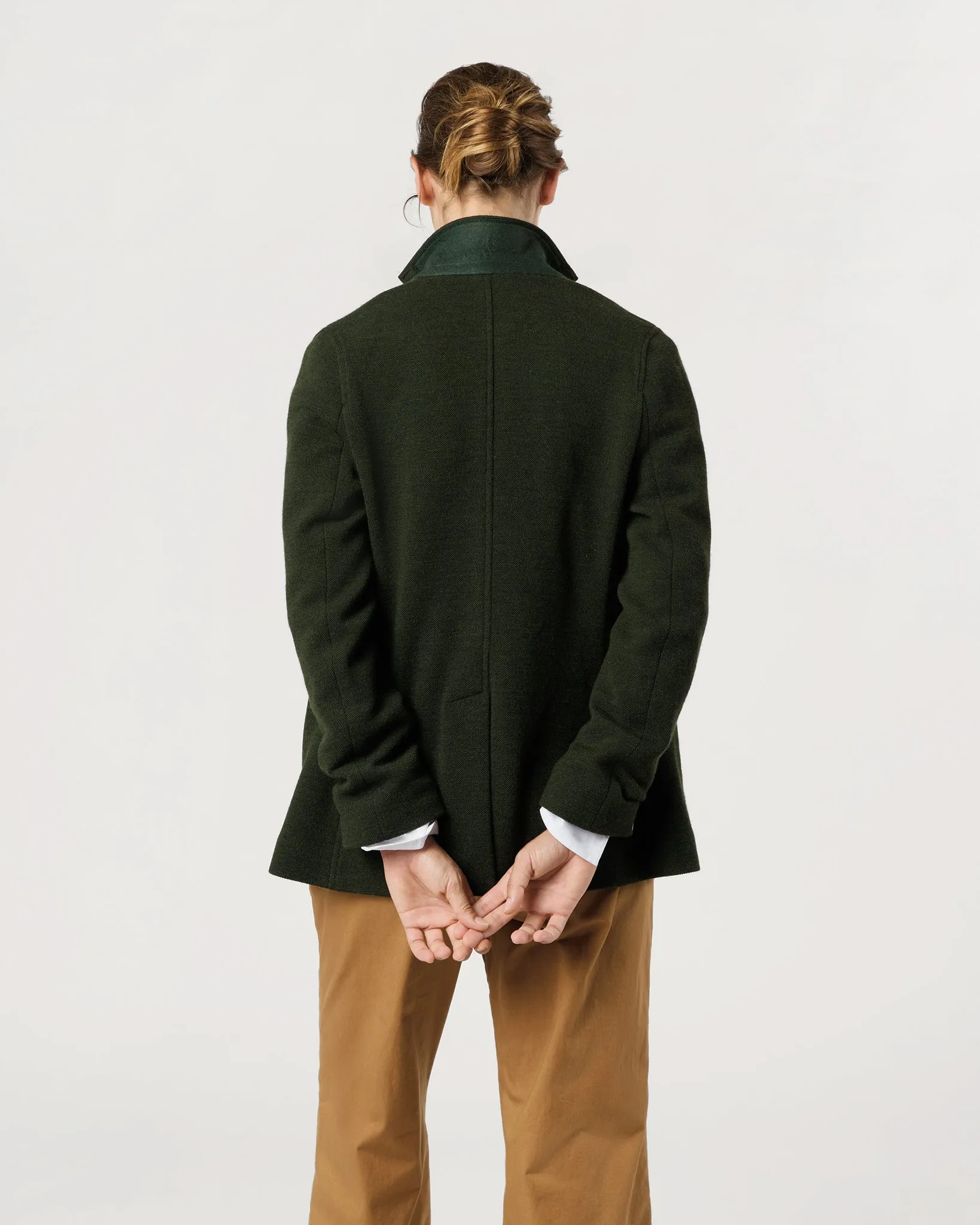 Palmer Jacket in Dark Olive Pique Knit sold by Mashburn product image thumbnail 5