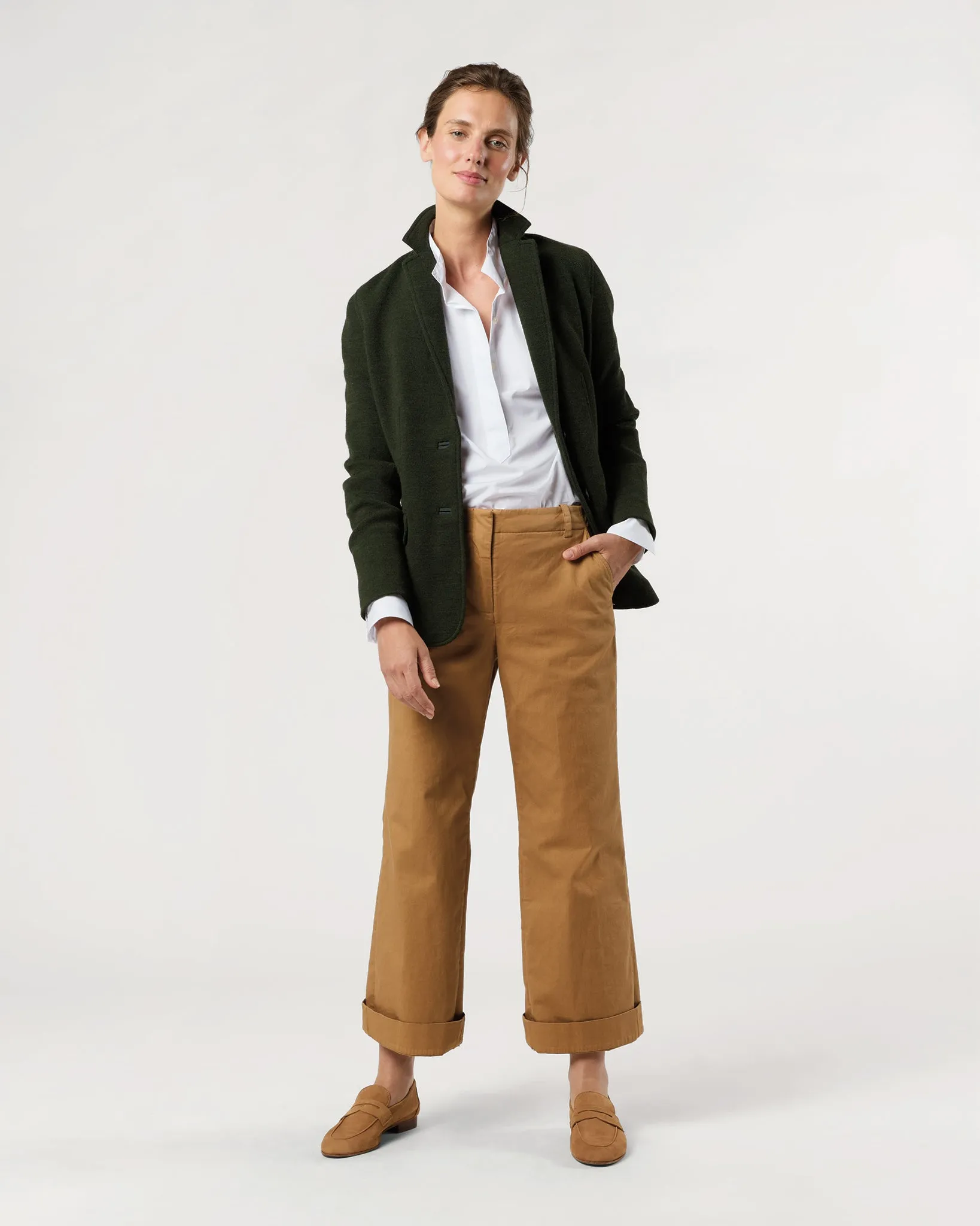 Palmer Jacket in Dark Olive Pique Knit sold by Mashburn product image thumbnail 3