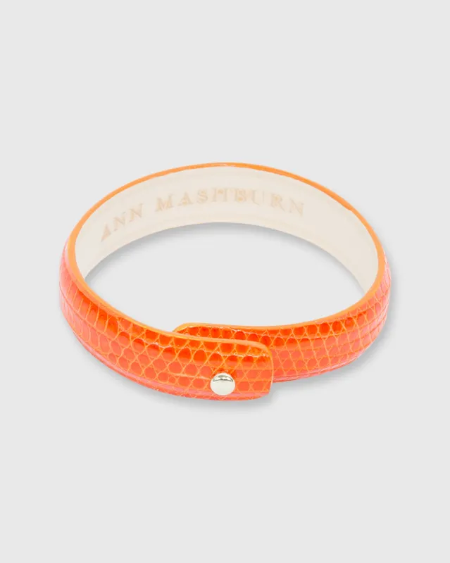 0.5" Lizard Cuff Bracelet in Mandarin sold by Mashburn