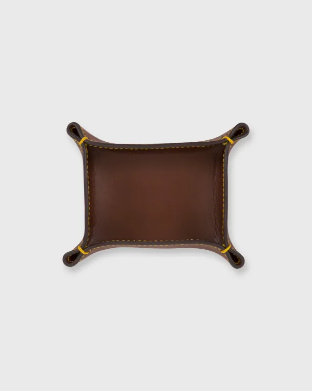 Small Tray in Papaya Leather sold by Mashburn