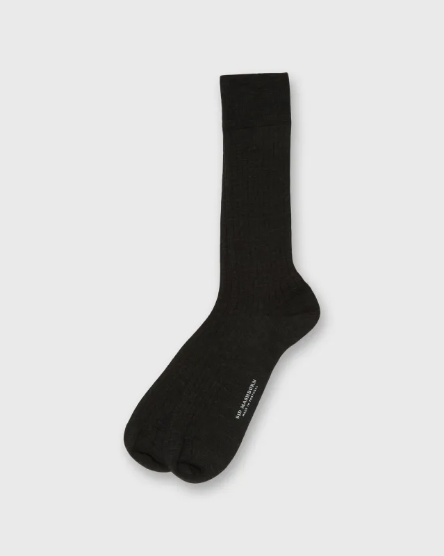 Trouser Dress Socks in Heather Charcoal Extra Fine Merino sold by Mashburn
