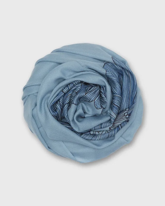 Bold Petals Scarf in Denim Blue sold by Mashburn
