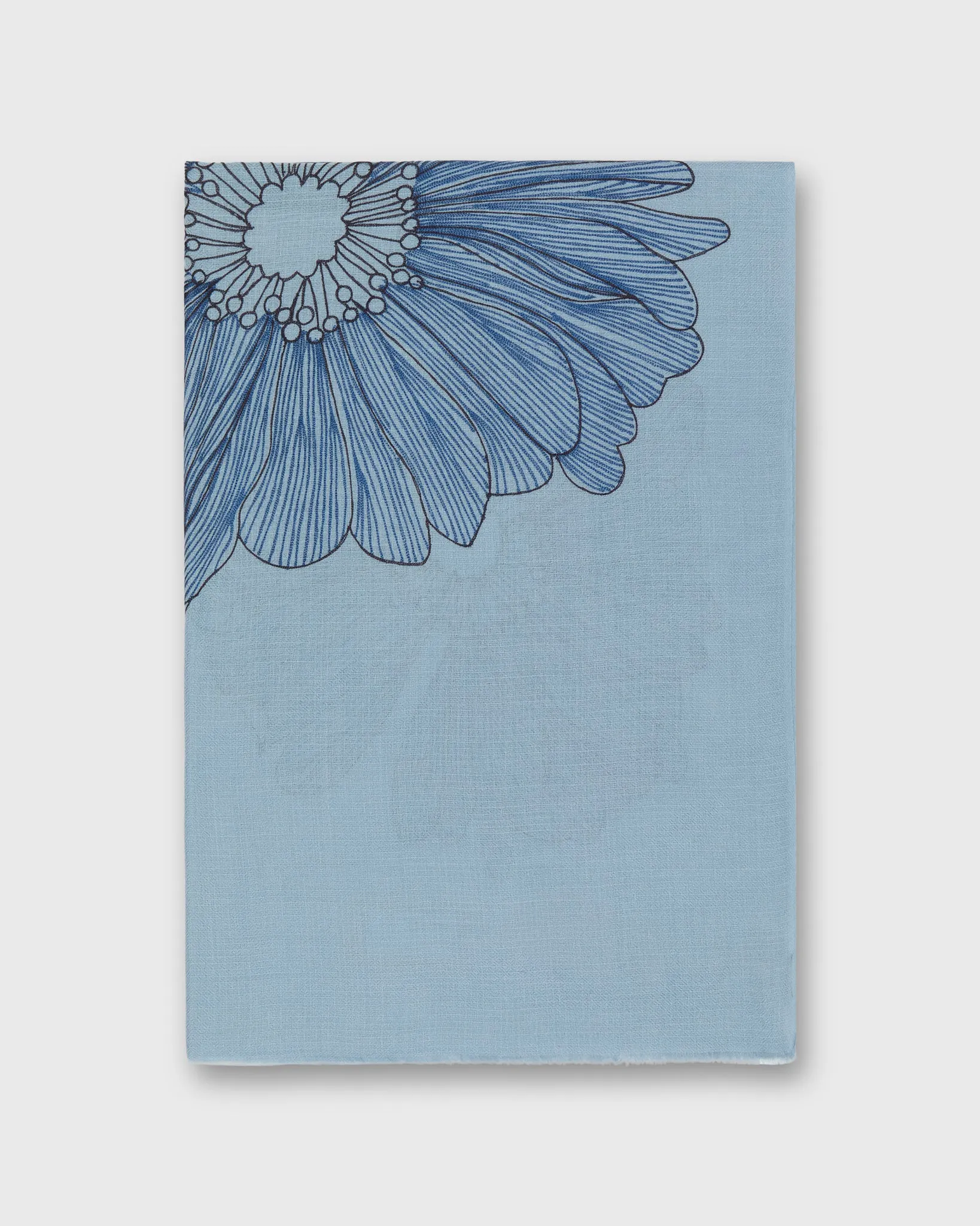 Bold Petals Scarf in Denim Blue sold by Mashburn product image thumbnail 2