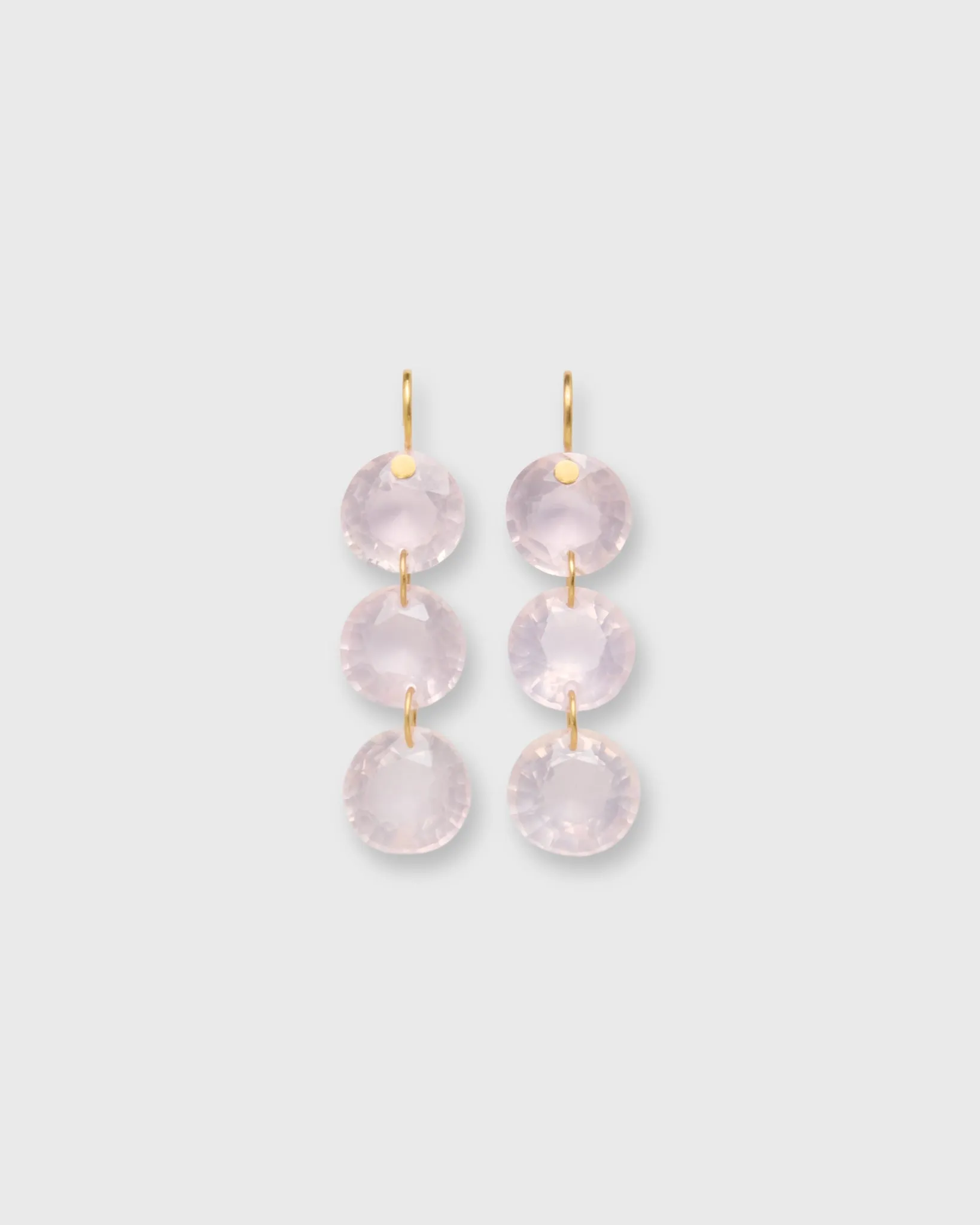 Rivieres Earrings in Rose Quartz sold by Mashburn