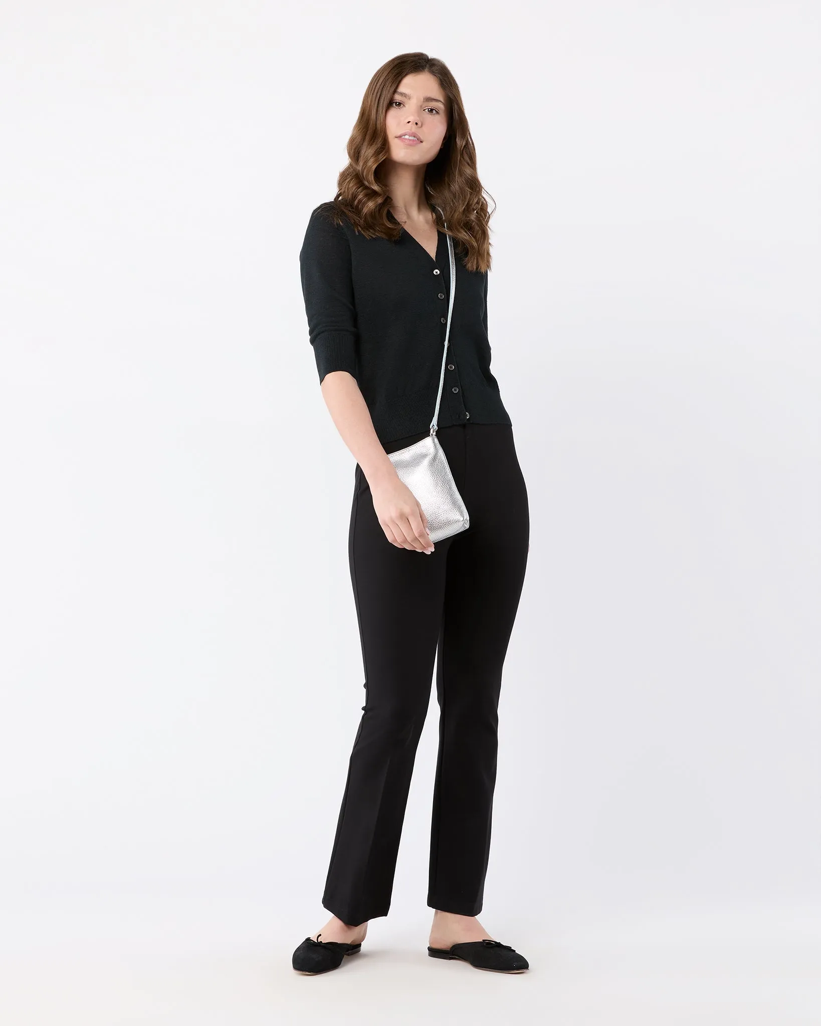 Polly Crossbody Bag in Silver Leather sold by Mashburn product image thumbnail 2