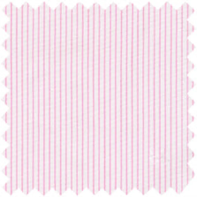 Made-to-Measure Shirt in Pink Mini Pencil Stripe Poplin sold by Mashburn