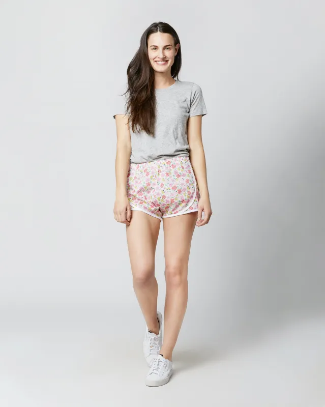 Track Short in Pink/Yellow Edie Liberty Fabric sold by Mashburn