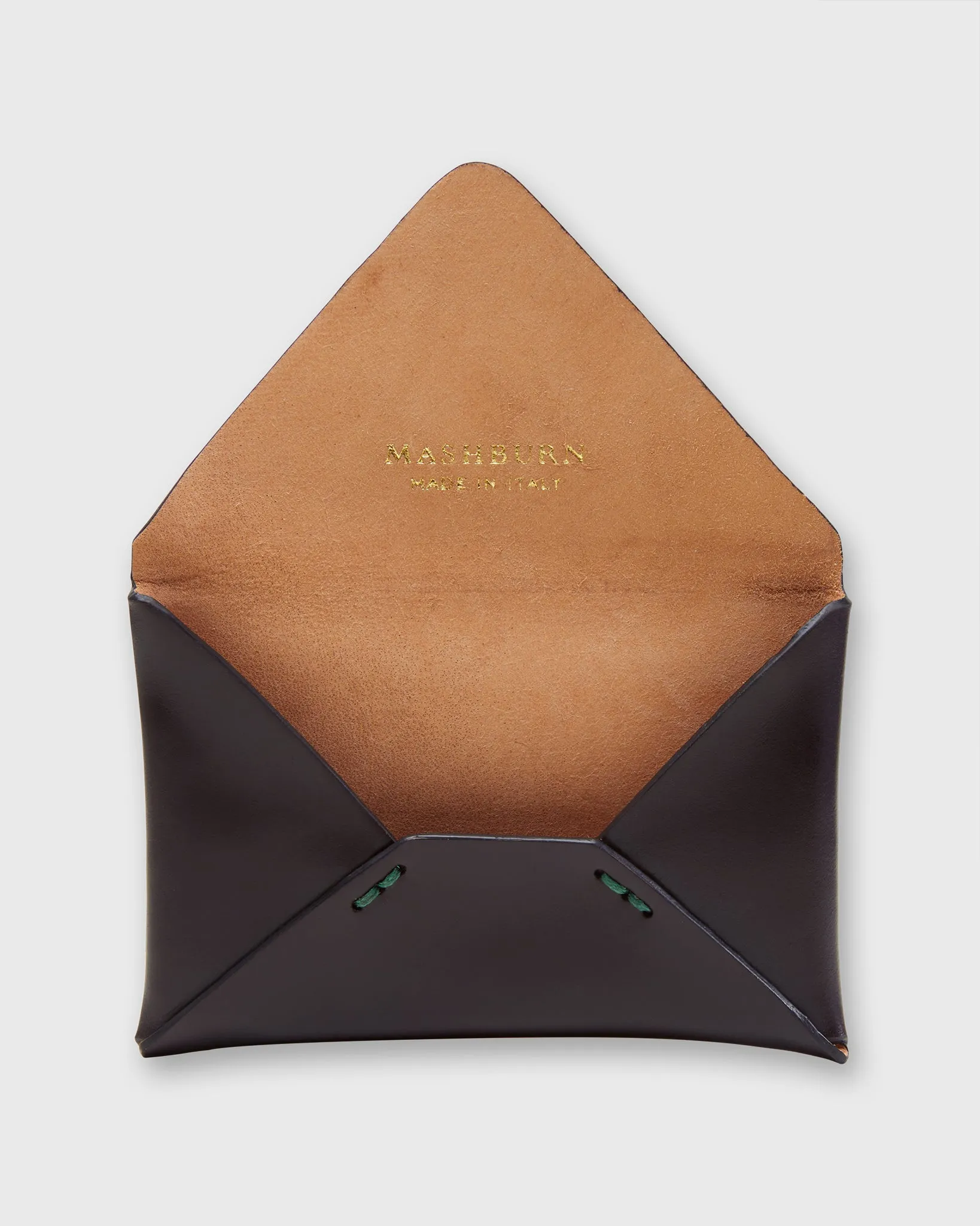 Envelope Card Holder in Dark Brown Cordovan sold by Mashburn product image thumbnail 2