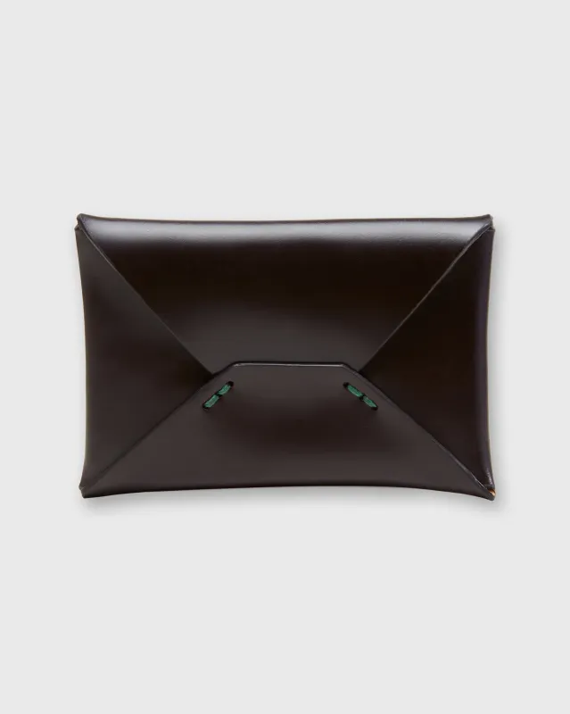 Envelope Card Holder in Dark Brown Cordovan sold by Mashburn