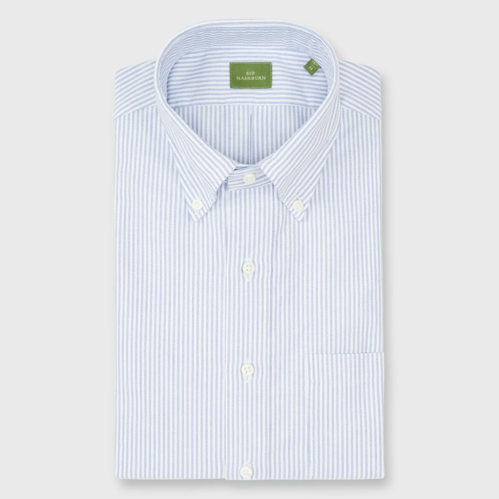 Made-to-Measure Shirt in Blue University Stripe Oxford sold by Mashburn product image thumbnail 3
