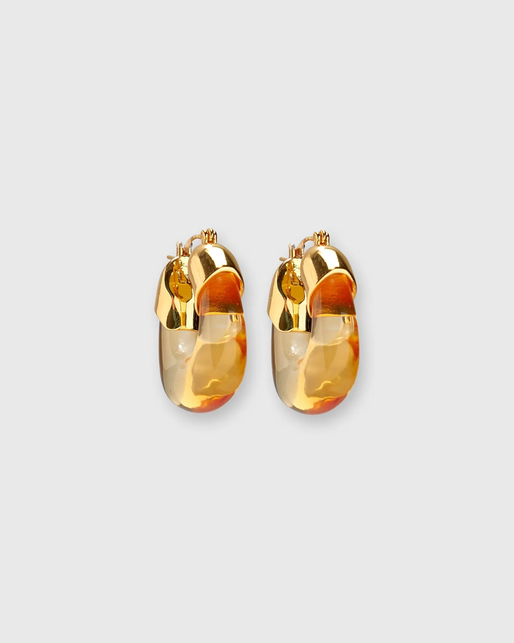 Mini Organic Hoop Earrings in Honey sold by Mashburn