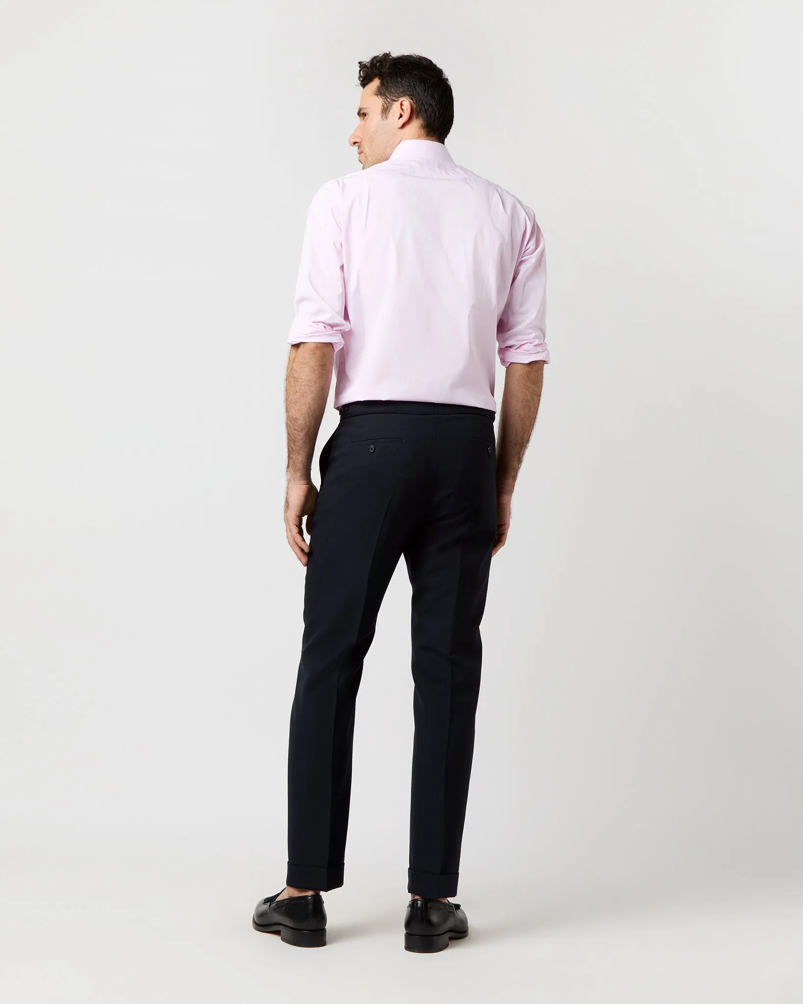 Ghost Trouser in Navy High-Twist sold by Mashburn product image thumbnail 4
