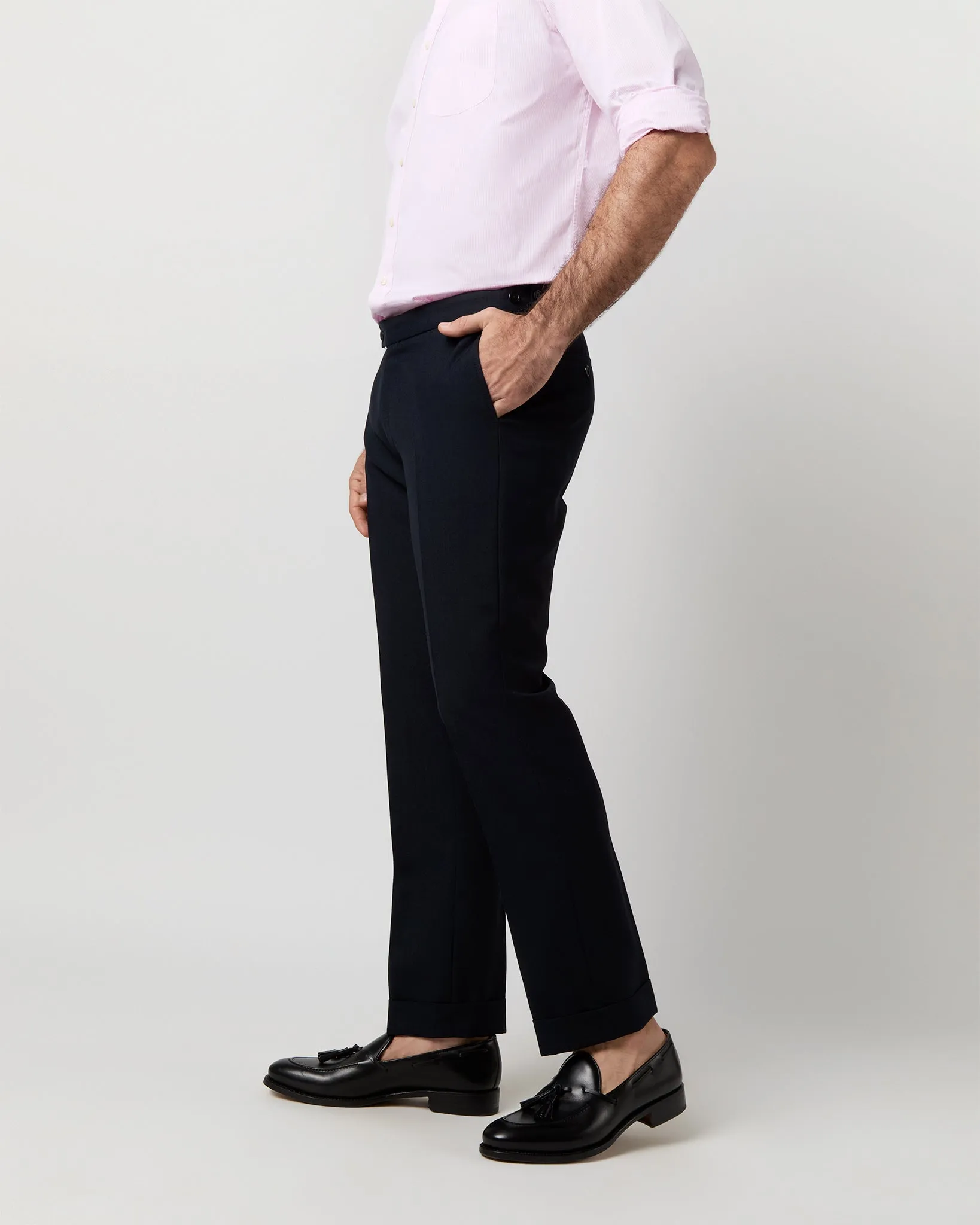 Ghost Trouser in Navy High-Twist sold by Mashburn product image thumbnail 2