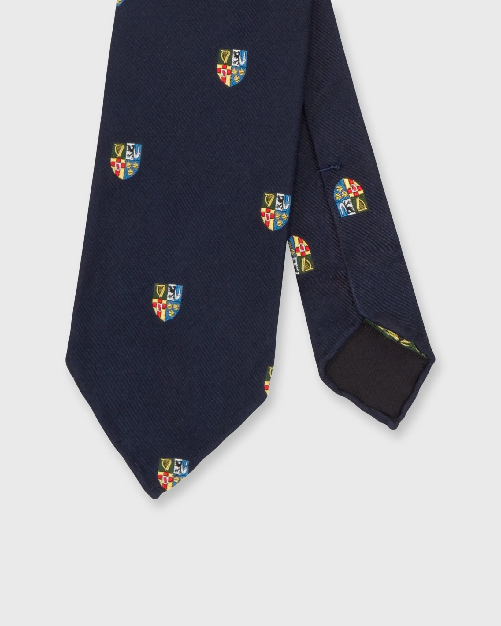 Silk Repp Club Tie in Navy/Blue/Gold Crest sold by Mashburn