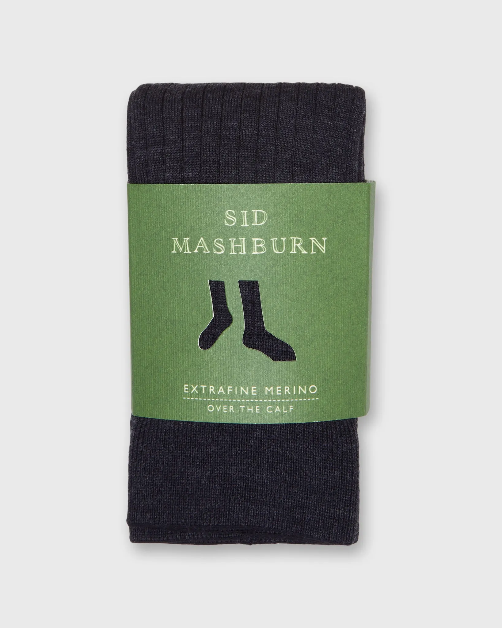 Over-The-Calf Dress Socks in Heather Charcoal Extra Fine Merino sold by Mashburn product image thumbnail 2