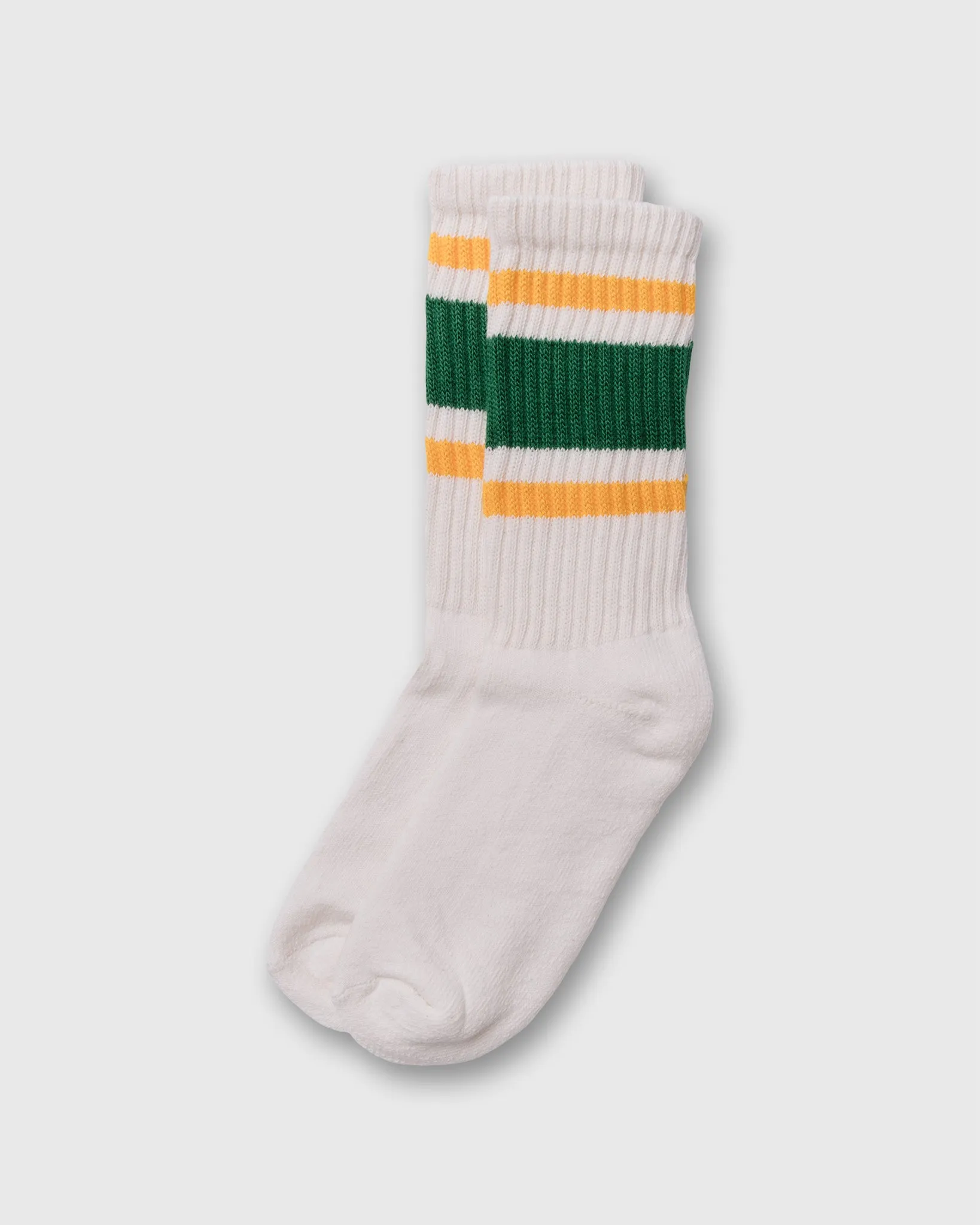 Retro Stripe Socks in Kelly/Gold sold by Mashburn