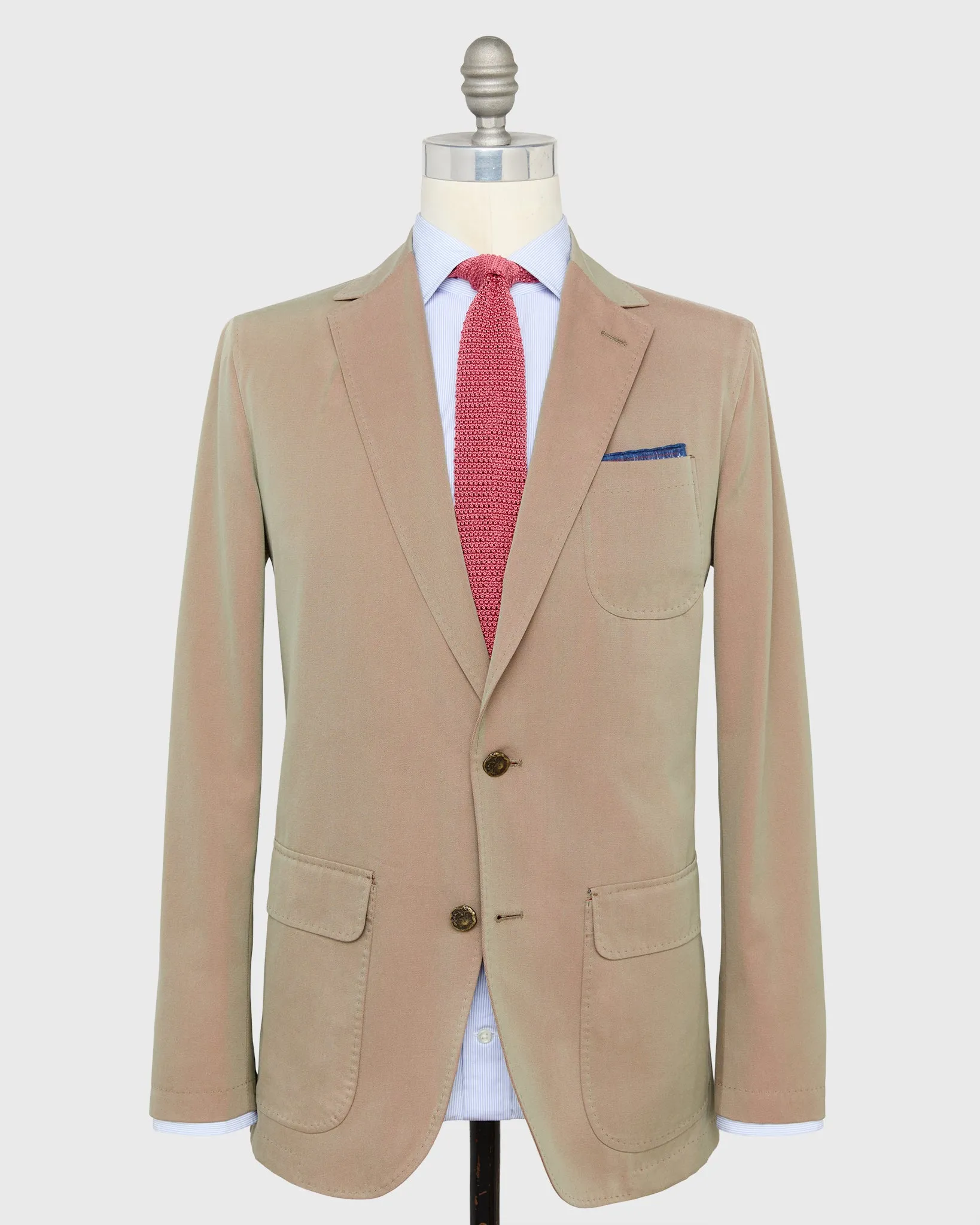Ghost Blazer in Khaki/Red Solaro sold by Mashburn
