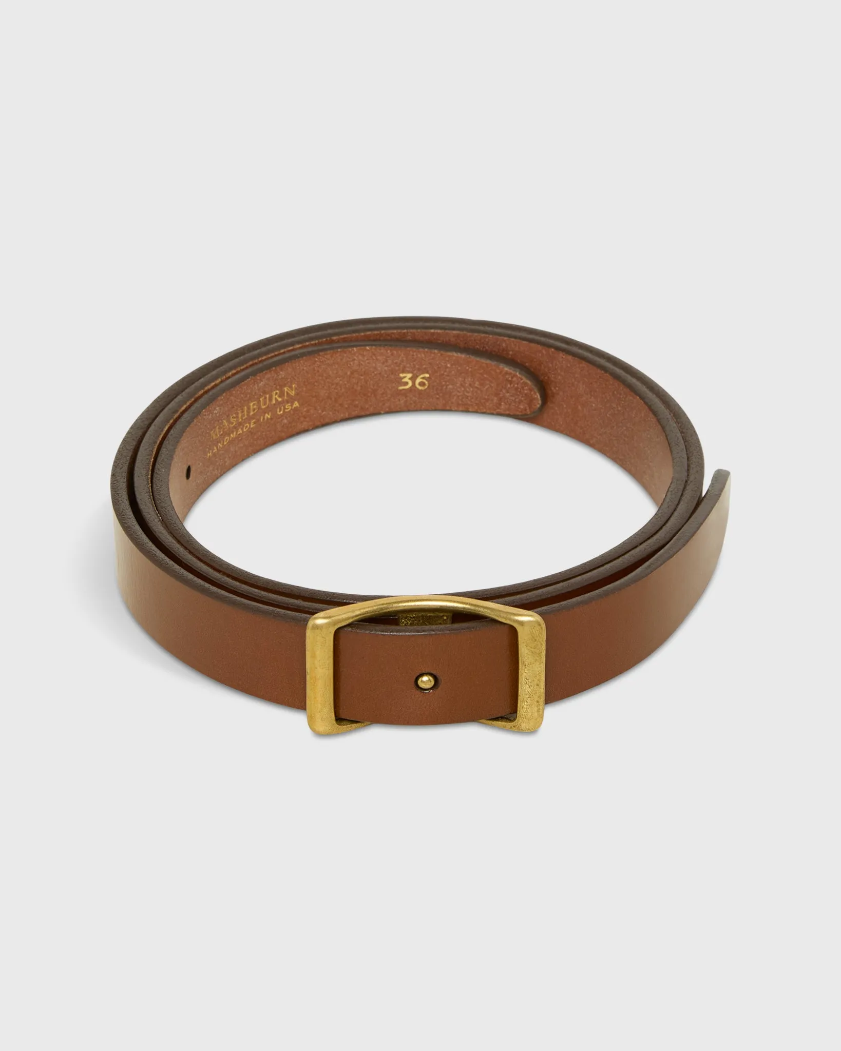 1" Reversible Conroy Belt in Medium Brown Bridle sold by Mashburn