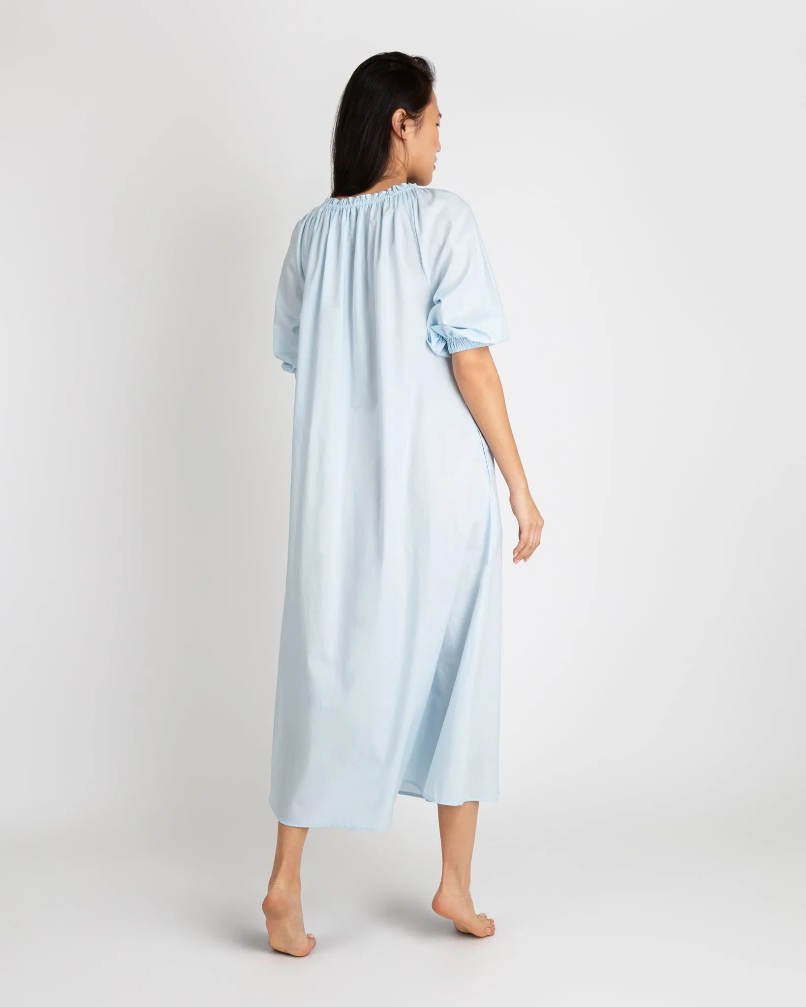 Lucy Nightdress in Pale Blue Cotton Lawn sold by Mashburn product image thumbnail 3