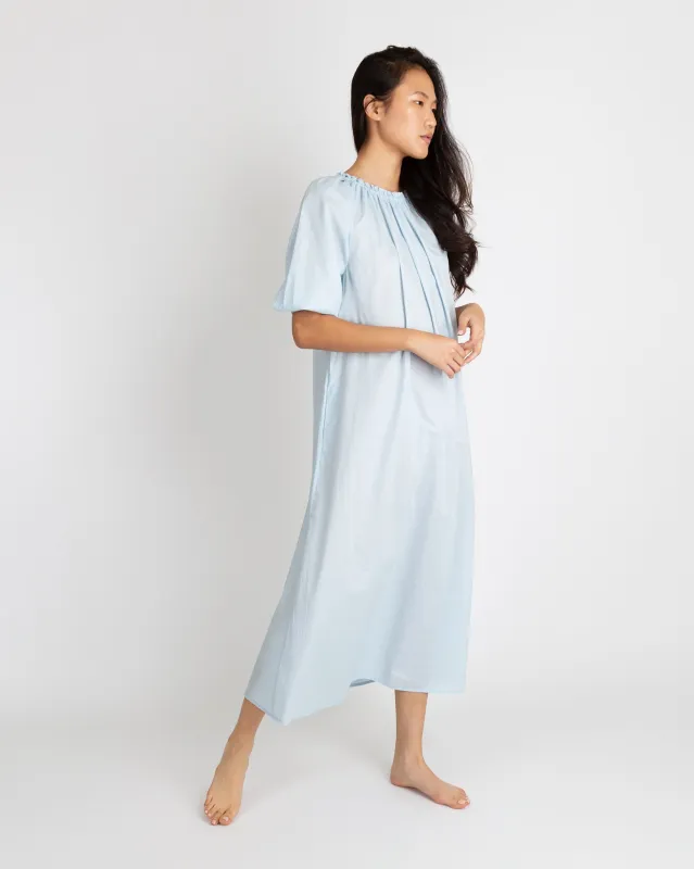 Lucy Nightdress in Pale Blue Cotton Lawn made by Mashburn
