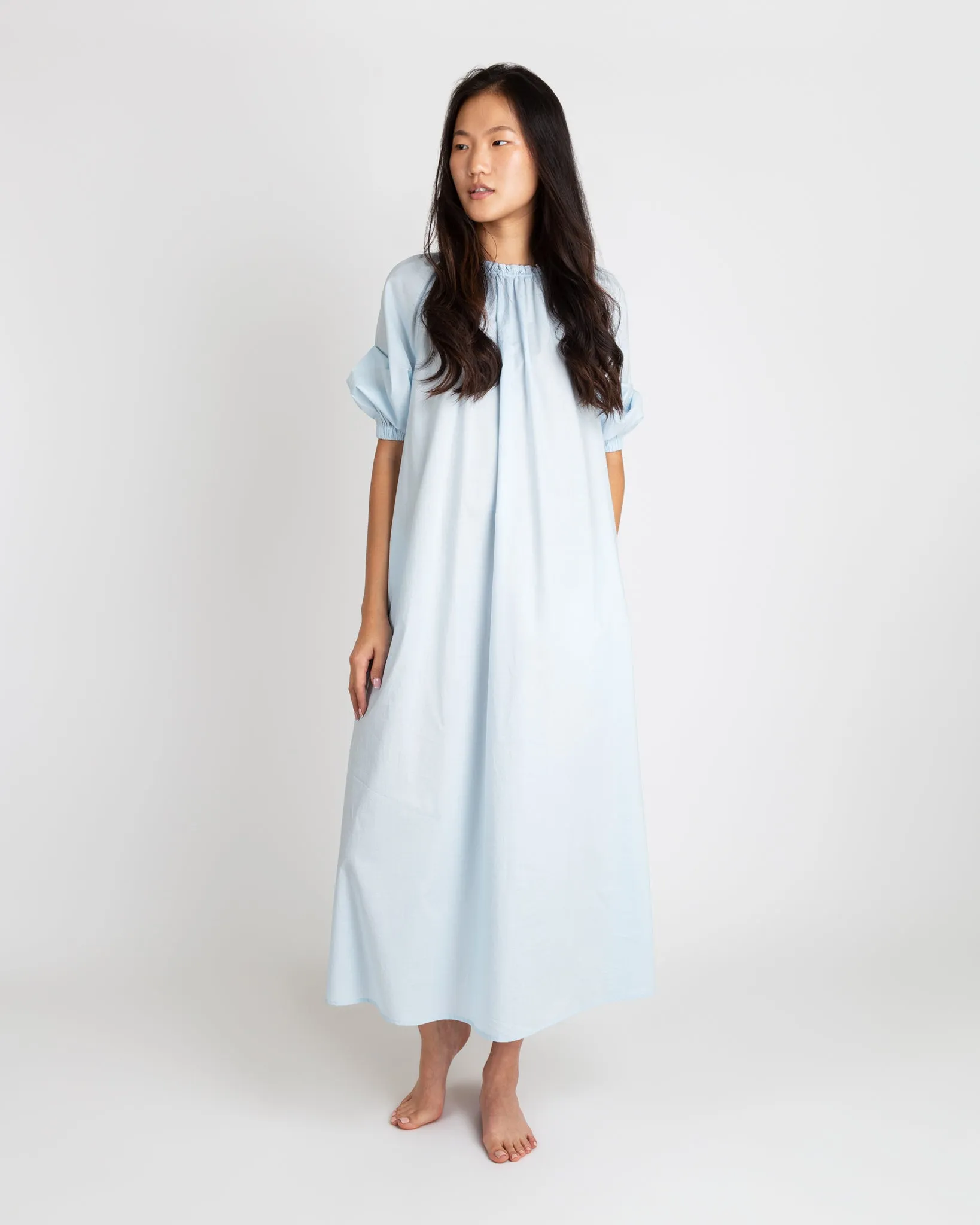 Lucy Nightdress in Pale Blue Cotton Lawn sold by Mashburn product image thumbnail 2